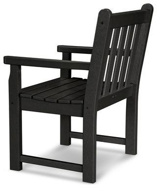 Polywood Traditional Garden Arm Chair, Black