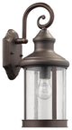 Galahad 1-Light Rubbed Bronze Outdoor Wall Sconce 16" High
