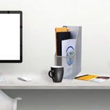 YBM Home Silver Mesh Wall Mount File Holder 12"x10"x3", 2-Pack