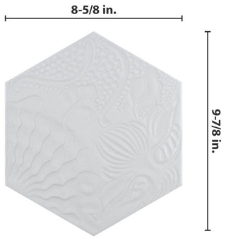 Gaudi Lux Hex White Porcelain Floor and Wall Tile