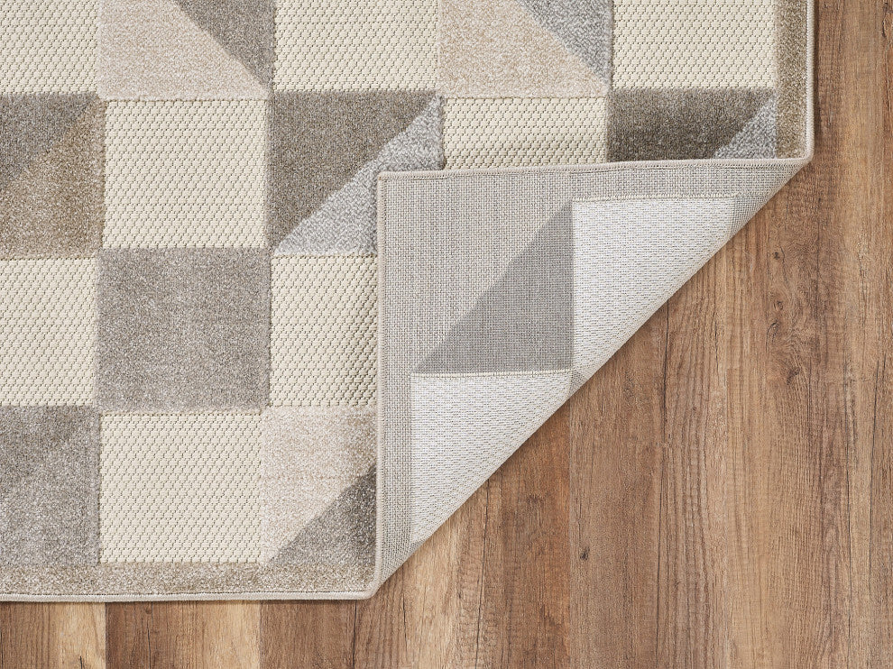 Calla Scope Indoor/Outdoor Rug, Grey, 7'10' Round