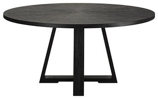 Uttermost 25206 Gidran 60" Diameter Oak Dining Table - Charcoal Black