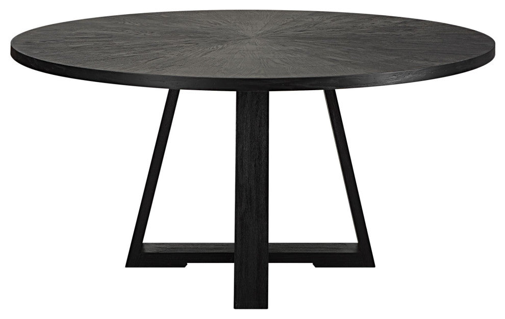 Uttermost 25206 Gidran 60" Diameter Oak Dining Table - Charcoal Black