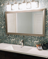 Woodford Framed Wall Mirror, Nickel, 20" X 24"