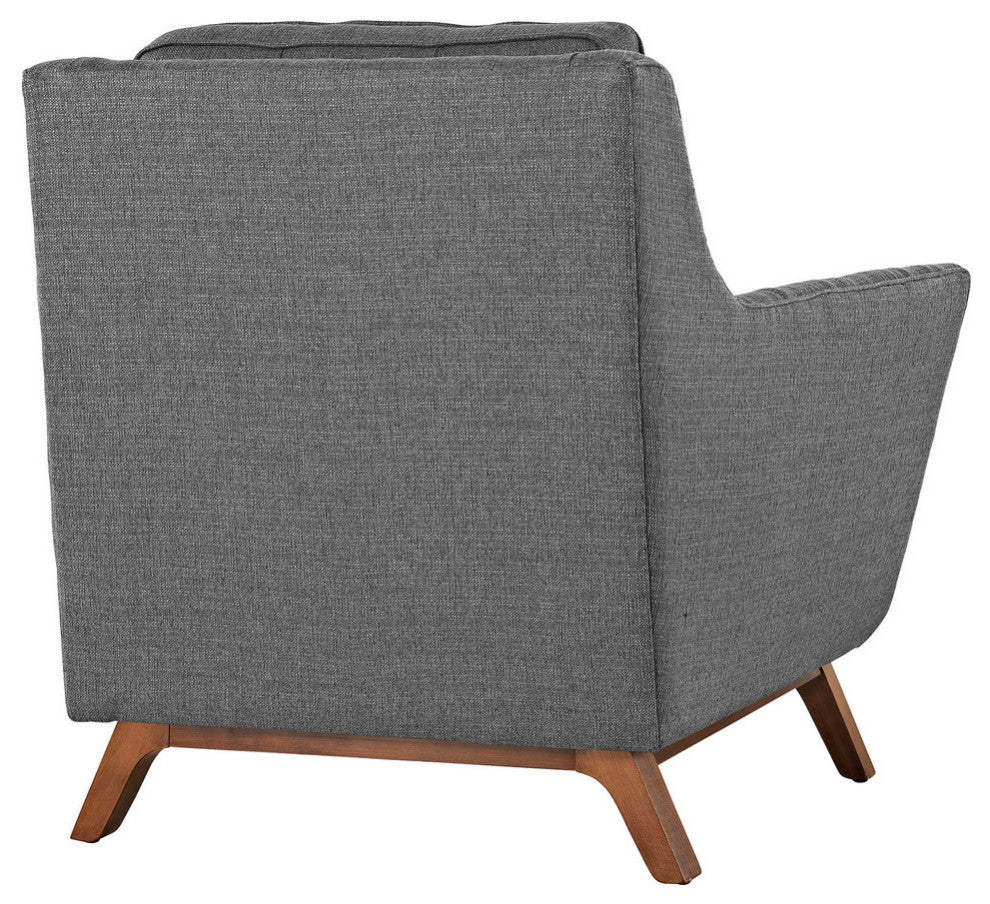 Modway Beguile Upholstered Fabric Armchair, Gray