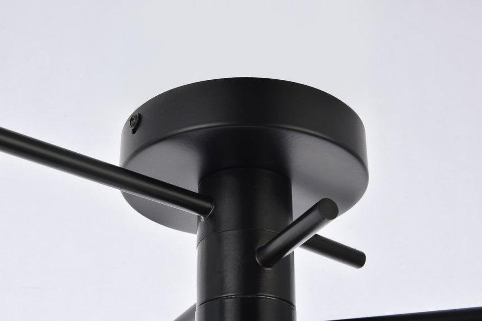 Xander 3-Light Flush Mount, Black
