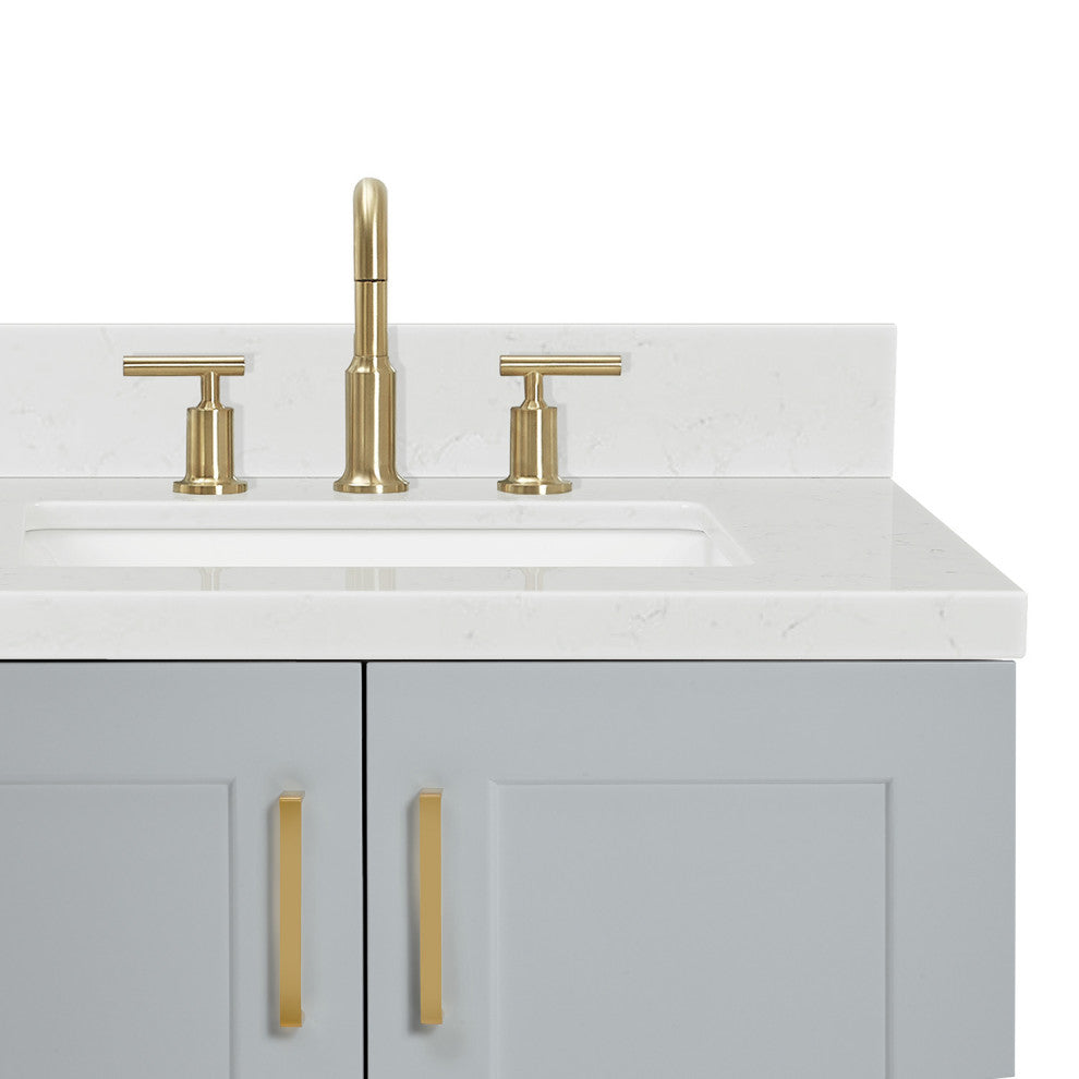 Ariel Taylor 42" Right Offset Single Rectangular Sink Bathroom Vanity