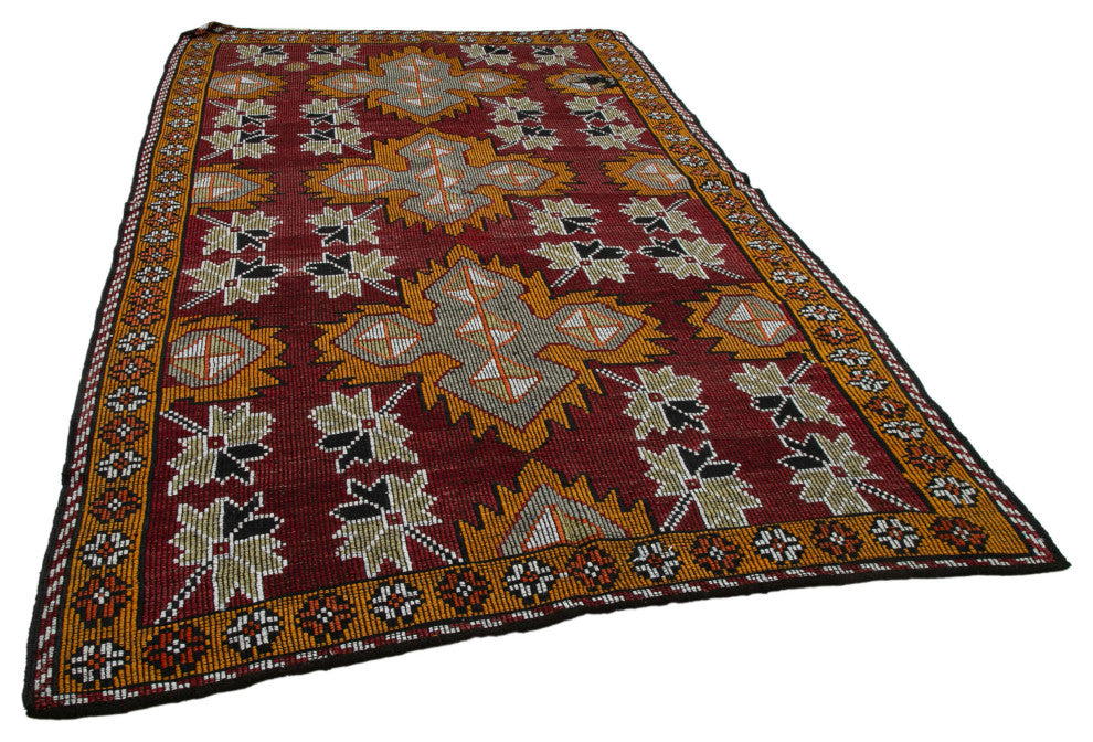 Rug N Carpet - Handmade Oriental 6' 10'' x 10' 10'' One-of-a-Kind Wool Kilim Rug