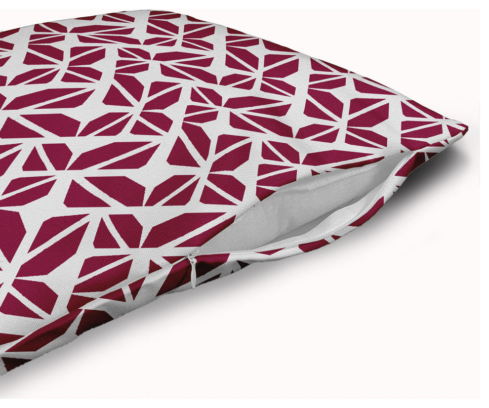 Kaleidoscope Graffiti Accent Pillow With Removable Insert, Plum, 20"x20"
