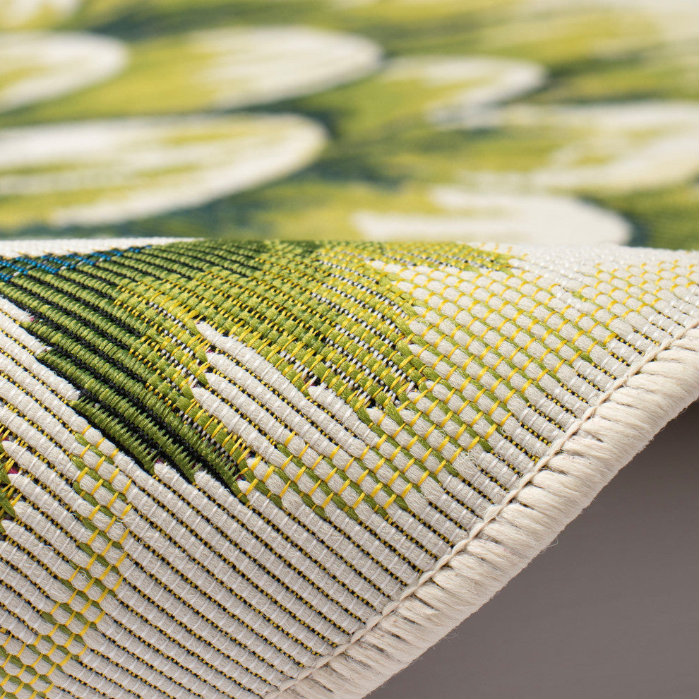 Esencia Mum Indoor/Outdoor Mat Green 3'3"x3'3"