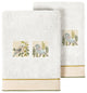 Linum Home Textiles 100% Turkish Cotton BELINDA 2PC Embellished Hand Towel Set