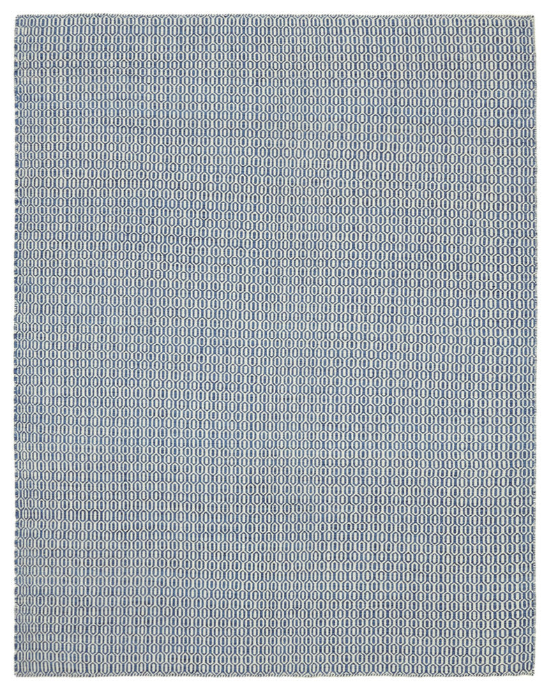 Rug N Carpet - Handwoven Modern Design 8' 1'' x 10' 0'' Wool Flatweave Kilim Rug