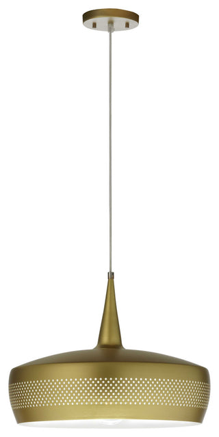 Pixie Transitional 1 Light Aged Brass Metal Pendant