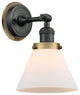INNOVATIONS LIGHTING 203BK-BPBB-HRBB-G41 Large Cone 1 Light Mixed Metals Sconce