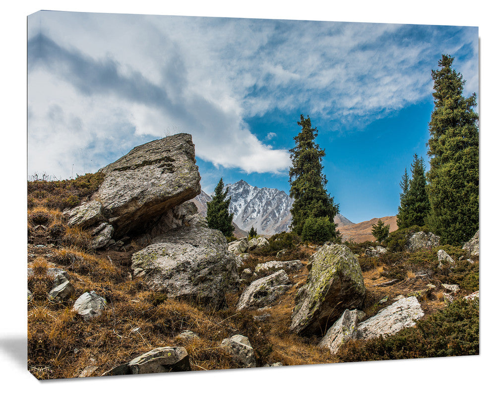 Tien Shan Mountains in Almaty, Landscape Canvas Art Print, 60x40
