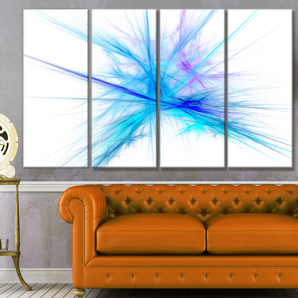 Criss Cross Spectrum of Light, Abstract Canvas Wall Art, 48"x28", 4 Panels