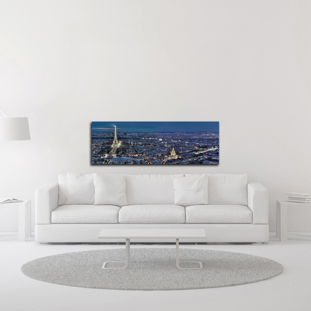 Paris Le Nuit No. 1 by Alan Blaustein, Print on Canvas, 36" x 12"