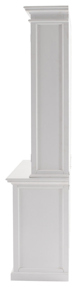 Classic White Glass Display Hutch