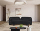 Daphne Upholstered Chair/Loveseat/Sofa, Black, Chenille Fabric, Sofa