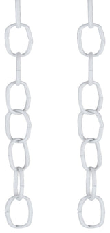 Aspen Creative 21102-2 36" Decorative Light Fixture Chain, White, 2-Pack