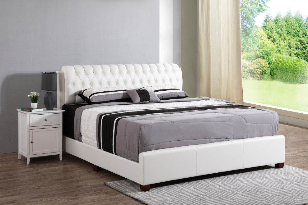 Bed, White, King