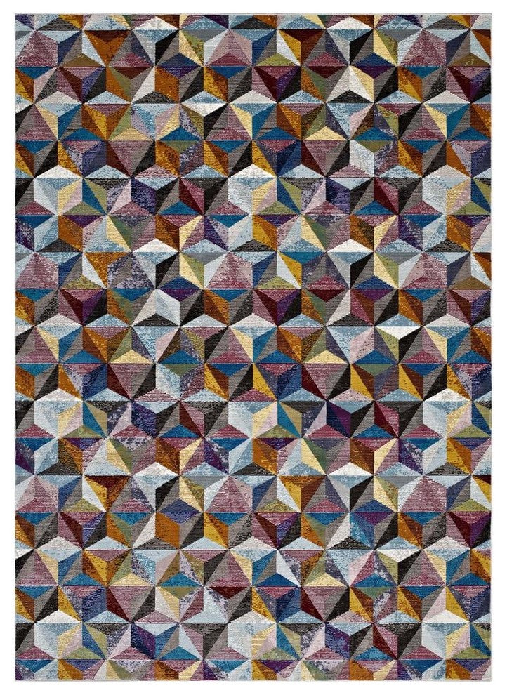 Arisa Geometric Hexagon Mosaic 8x10 Area Rug