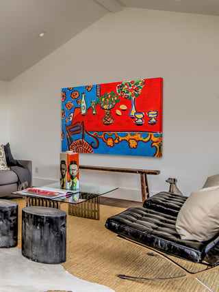 "Red Table" Print on Canvas by Wayne Ensrud