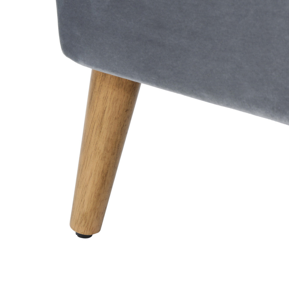 GDF Studio Scarlett Modern New Velvet Club Chairs, Set of 2, Pewter