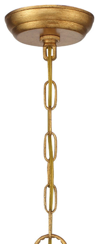 Bridgehampton 6 Light Chandelier in Antique Gold with Hand Cut Crystal