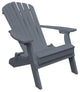 Poly Folding and Reclining Adirondack Chair, Dark Gray