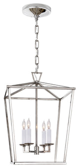 Darlana Lantern Pendant, 4-Light, Polished Nickel, 12.5"W (CHC 2164PN 2K1RD)
