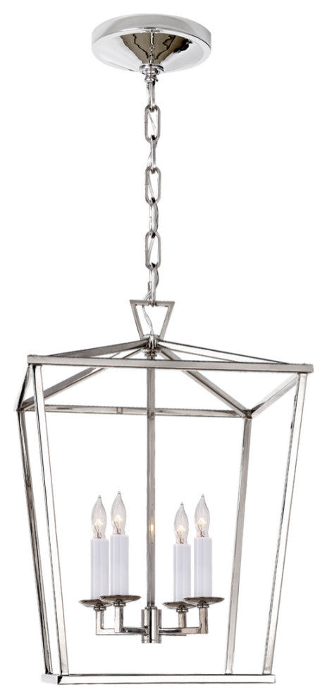 Darlana Lantern Pendant, 4-Light, Polished Nickel, 12.5"W (CHC 2164PN 2K1RD)