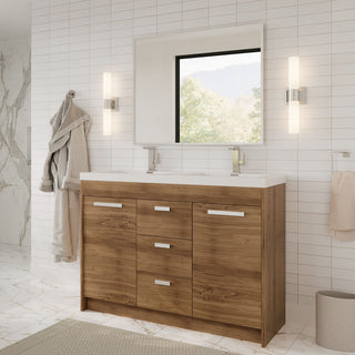 The Ashland Bathroom Vanity, Oak, 48", Double Sink, Freestanding