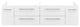 Lucera Wall Mount Double Undermount Sink Bathroom Cabinet, White, 60"