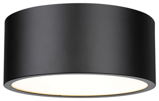 Z-Lite 2302F2 Harley 2 Light 12"W Flush Mount Drum Ceiling - Matte Black