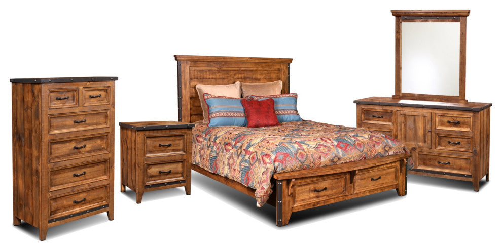 Sunset Trading Rustic City 5 Piece King Bedroom Set