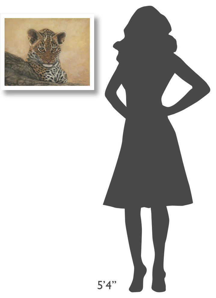 "Young Leopard" Digital Paper Print by Jacquie Vaux, 22"x18"