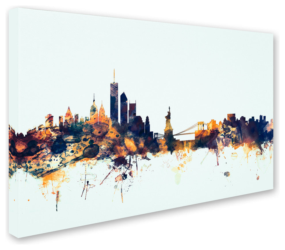 Michael Tompsett ''New York Skyline Blue'' Canvas Art, 30x47