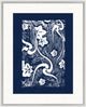 Indigo Template Coastal Motif 1, Giclee Reproduction Artwork