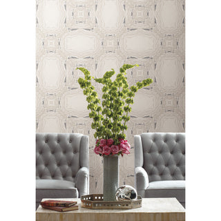 Gray and Black Metallic Stone Kaleidoscope Wallpaper
