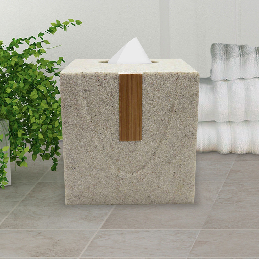 nu steel Stone Finish Boutique Tissue Holder