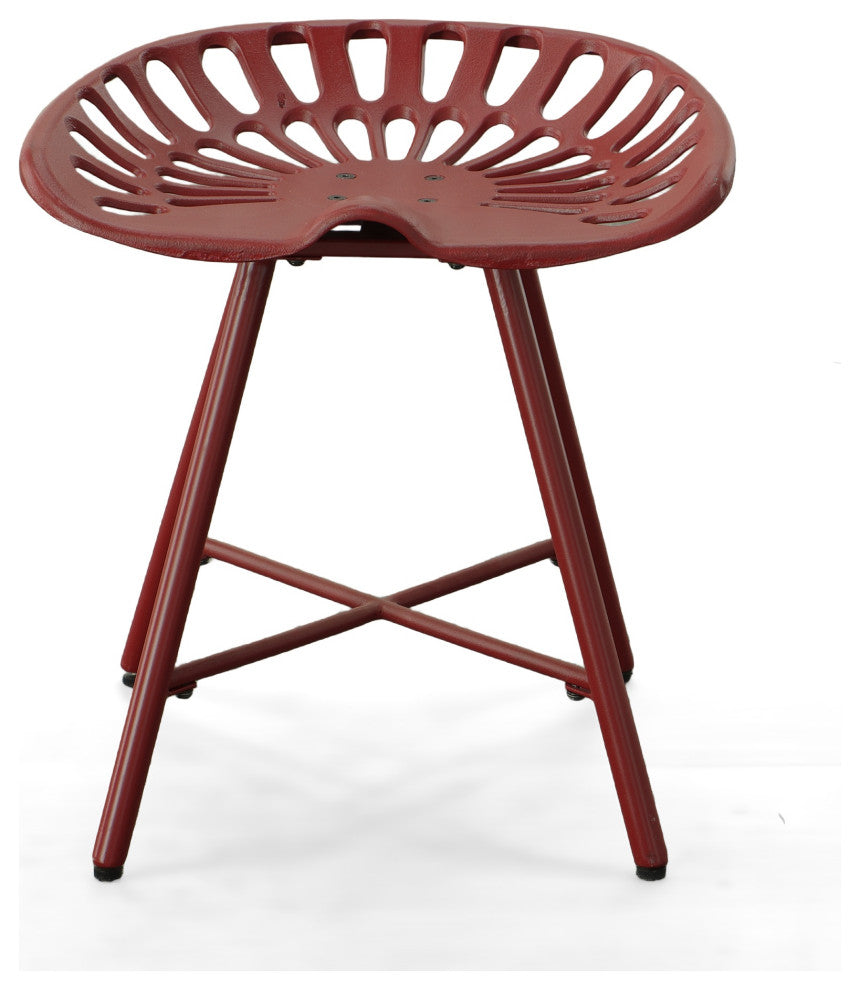 Jace Tractor Seat Fireside Bench, Red