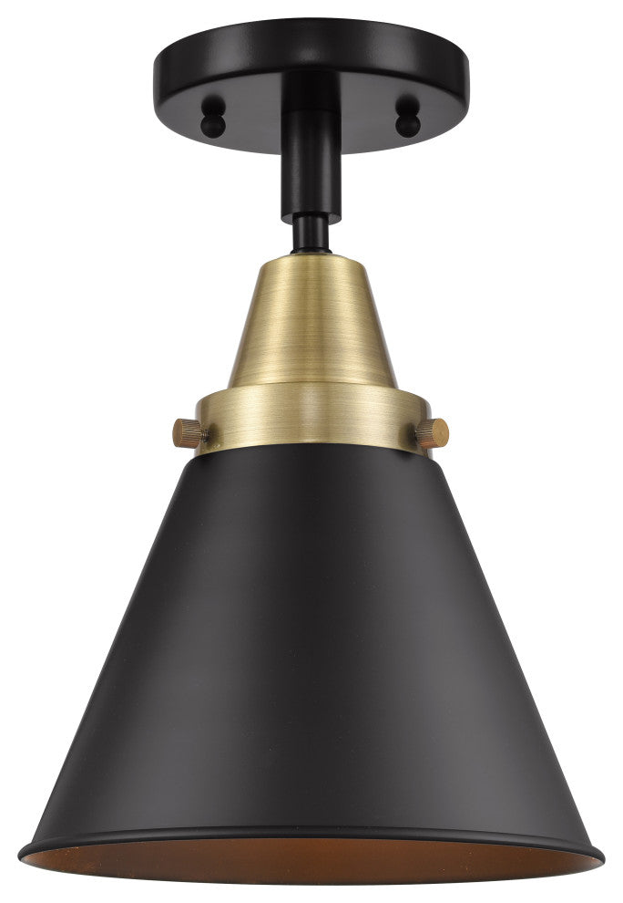 Innovations 447-1C-BAB-M13-BK-LED 1 Light Flush Mount, Black Antique Brass