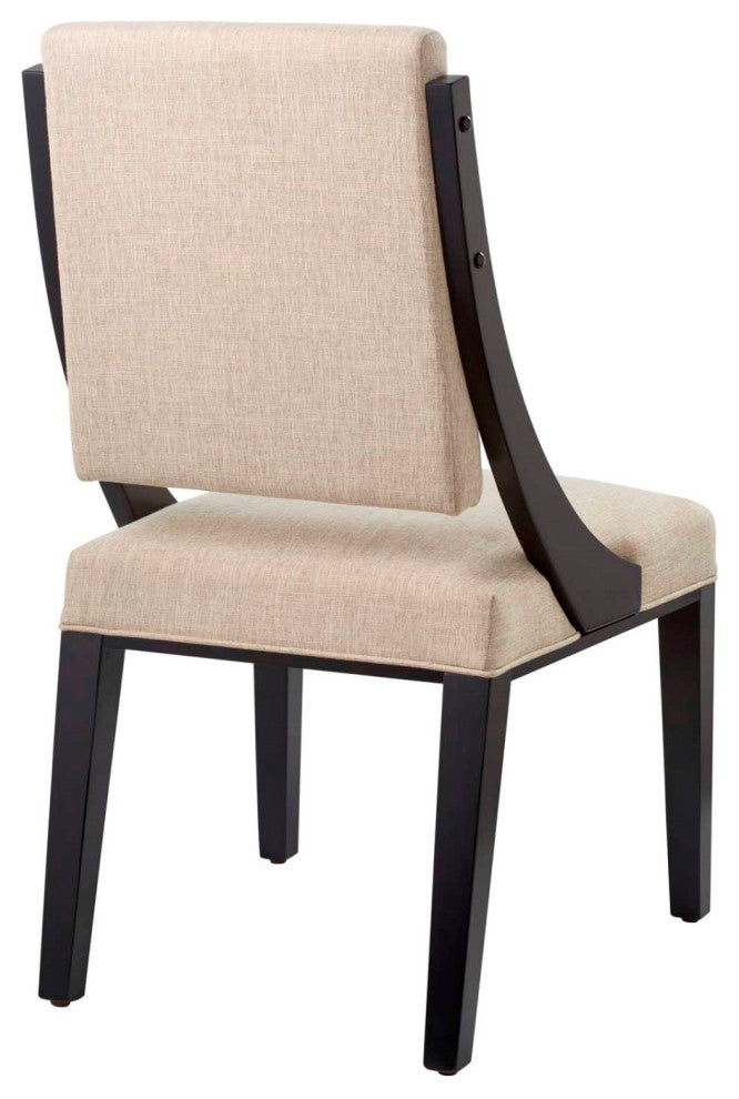 Side Dining Chair, Set of 2, Beige, Fabric
