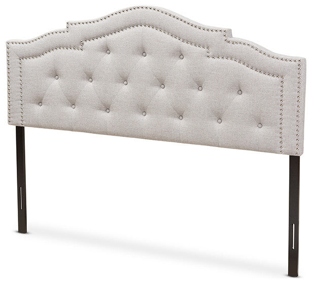 Edith Modern and Contemporary Grayish Beige Full Size Headboard