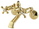 Kingston Brass Wall Mount Tub Faucet With Riser Adaptor, Polished Brass