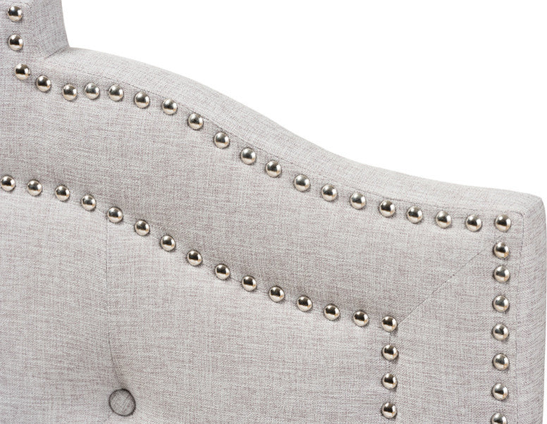 Edith Modern and Contemporary Grayish Beige Full Size Headboard