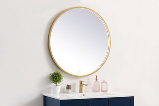 Modern Brass Led Mirror