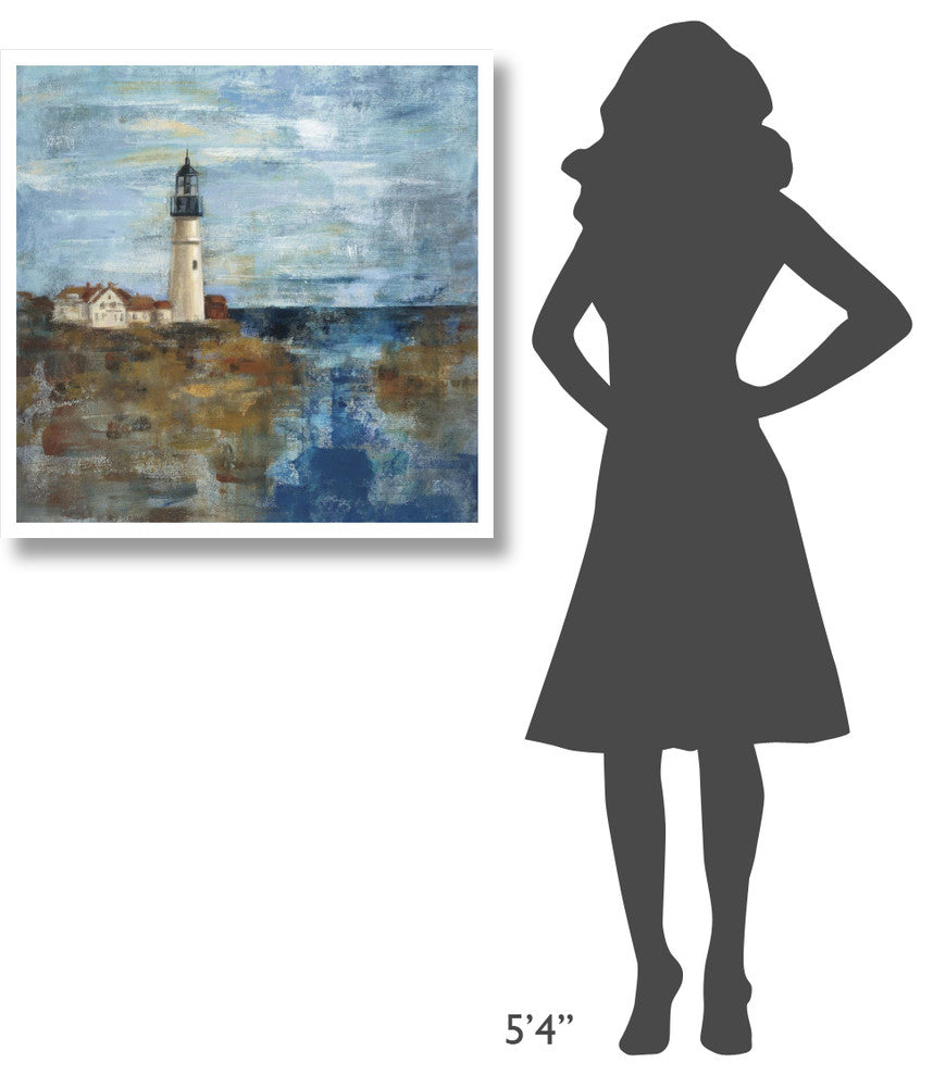 "Lighthouse Dream" Digital Paper Print by Silvia Vassileva, 32"x32"