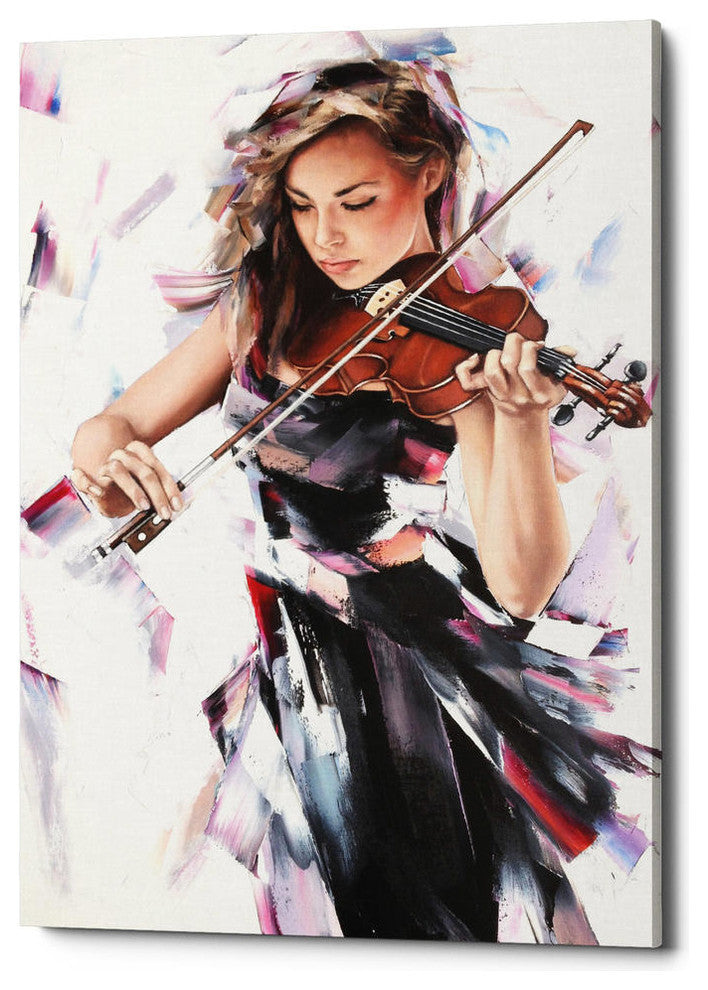 Epic Graffiti "Indigo" by Alexander Gunin, Giclee Canvas Wall Art, 12"x18"